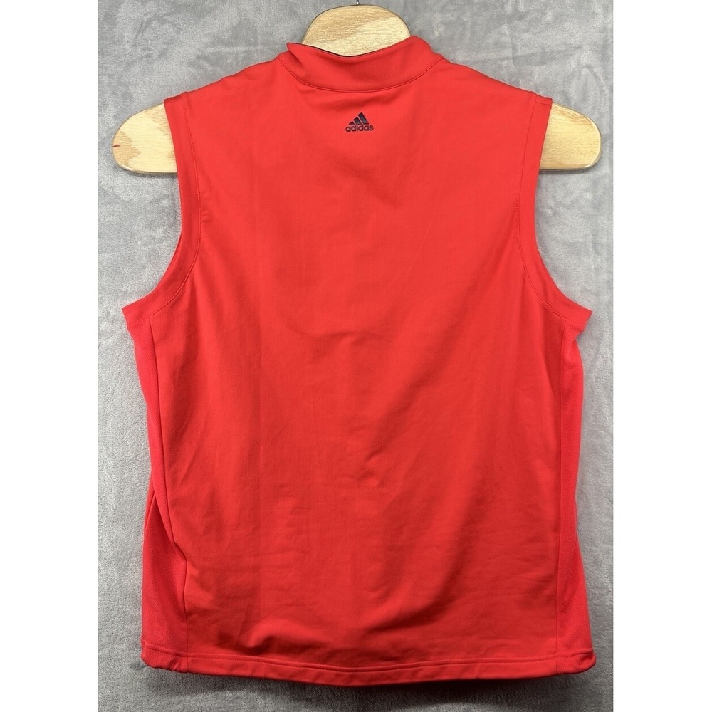 Adidas Climacool 1/4 Zip Vest Golf Vest Sleeveless Peformance Red Pink Men's L - Picture 2 of 7